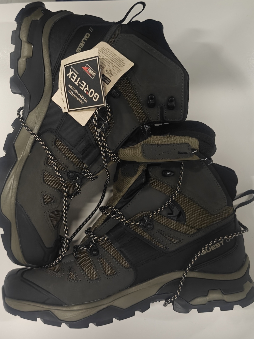 Salomon Quest 4 GTX Gore-Tex Hiking Boots Green Waterproof Men's 10